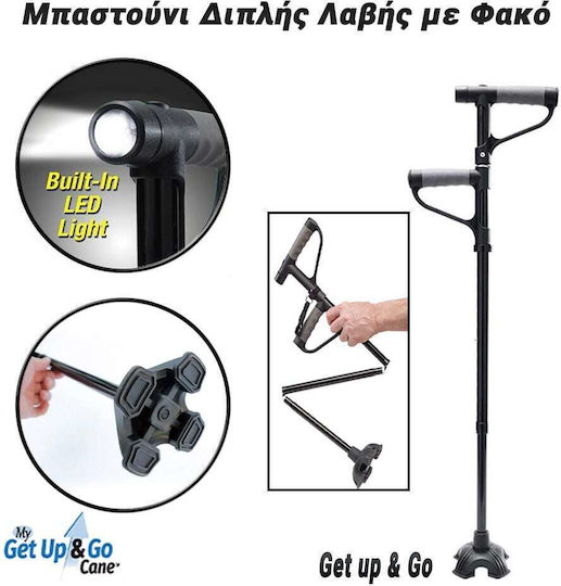 Gehstock Doppelter Griff Fackel Get Up & Go