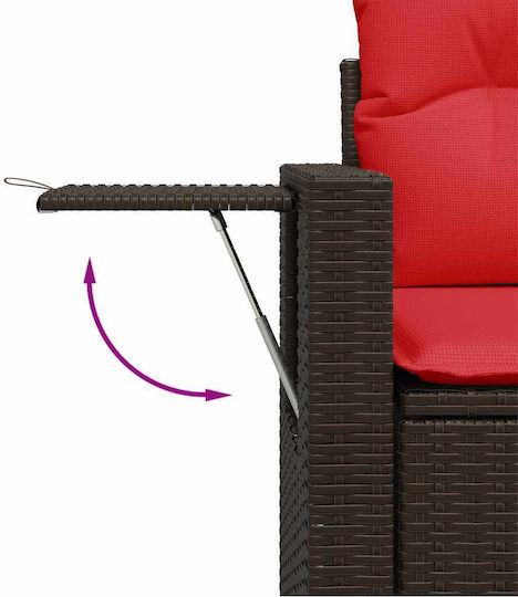 Гарнитура За Градина И Тераса Дневна Стая За Външно Пространство 9 Бройки Кафява С Възглавници