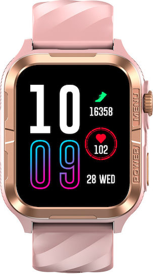 BlackView W10 Pro 46mm Smartwatch with Heart Rate Monitor Pink