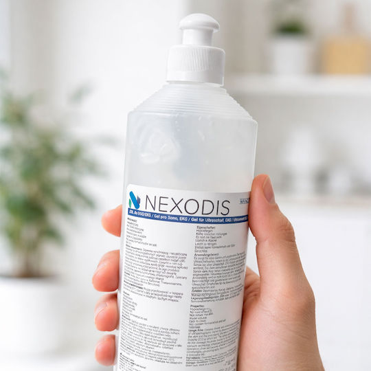 Nexodis Gel Ultrasunete Pe Bază de Apă Neutru Ph Incolor Sticlă Capac Tip Pull-push 500 G