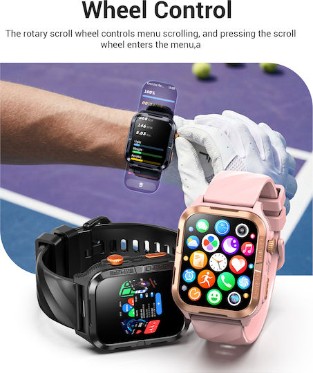 BlackView W10 Pro 46mm Smartwatch with Heart Rate Monitor Pink