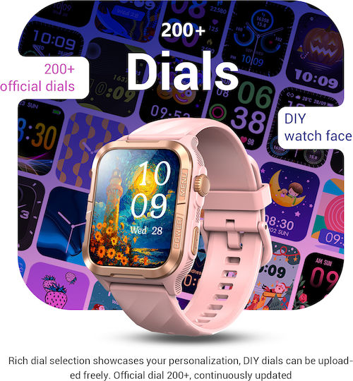 BlackView W10 Pro 46mm Smartwatch with Heart Rate Monitor Pink