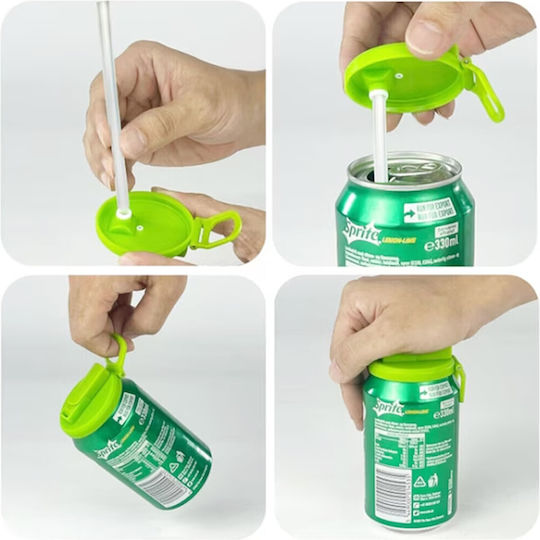 Capac Anti-Varsare Pentru Doze Alista Home Pai Transparent Model Reutilizabil Mâner De Transport Din Plastic 5.4 Cm Gri