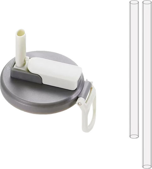 Capac Anti-Varsare Pentru Doze Alista Home Pai Transparent Model Reutilizabil Mâner De Transport Din Plastic 5.4 Cm Gri