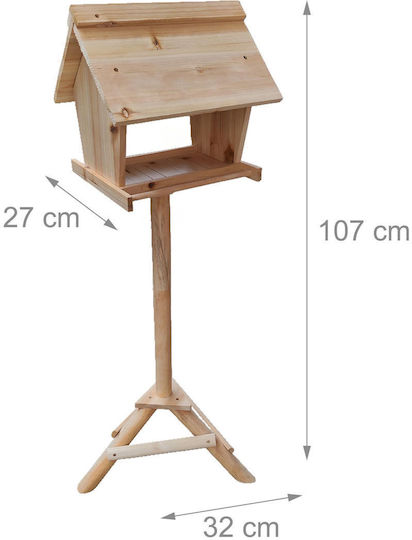 Relaxdays Spruce Wood Bird Feeders