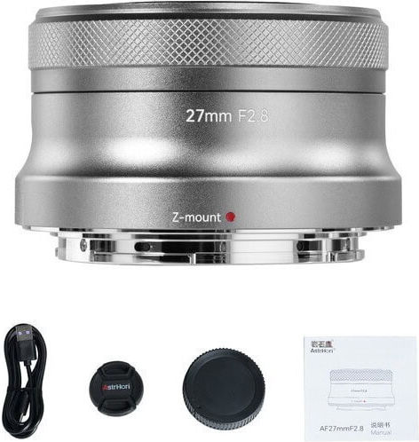 AstrHori Obiectiv Foto Crop AF 27mm F/2.8 Fix pentru Nikon Z Montaj Argintiu