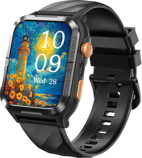 BlackView W10 Pro 46mm Smartwatch with Heart Rate Monitor Black
