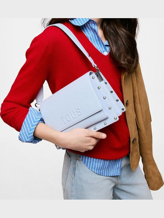 M Audree Leather Women's Flap Bag Grayish Blue