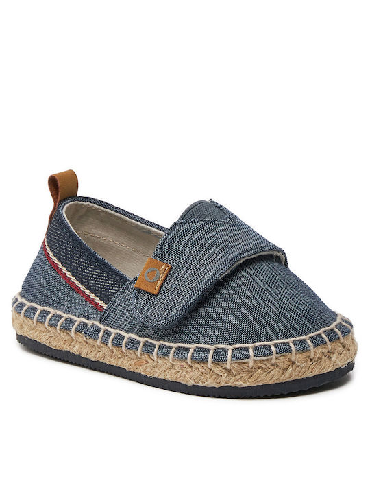 Kids Espradrilles with Hoop & Loop Closure Navy Blue
