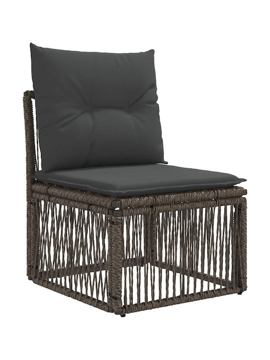 Τριθέσιος Καναπές Εξωτερικού Χώρου Rattan 61x62x70cm