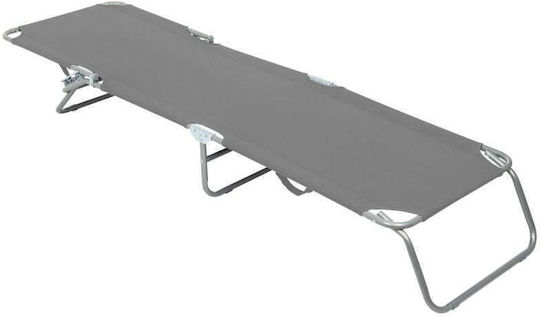 Enero Gray Foldable Steel Beach Sunbed 77x12.5x60cm