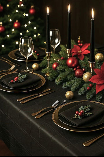 SteweHome Black Tablecloth 160x220cm