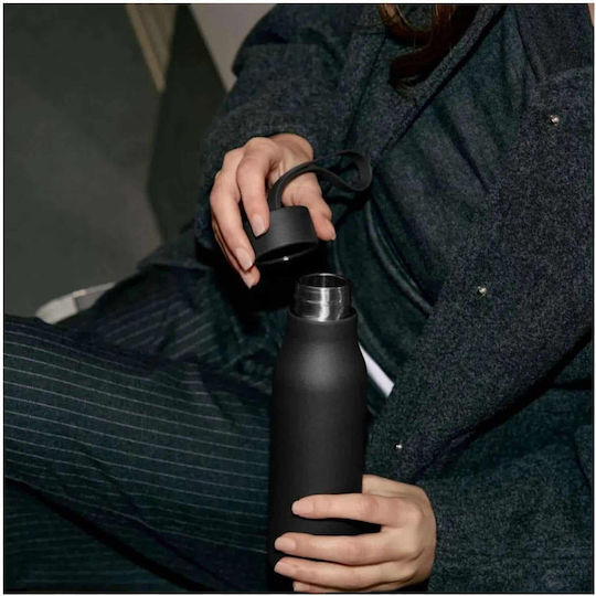 Eva Solo Μπουκάλι Θερμός Ανοξείδωτο / Πλαστικό 500ml Μαύρο