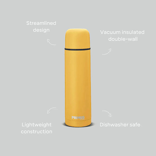 Primus Vacuum Μπουκάλι Θερμός Ανοξείδωτο 750ml Κίτρινο