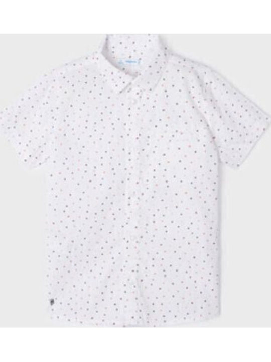 Kinder Polka Dot Hemd Kurzarm Weiß