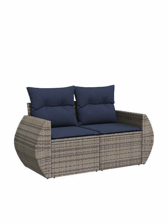 Ecksofa Outdoor Rattan mit Kissen 62x62x69cm