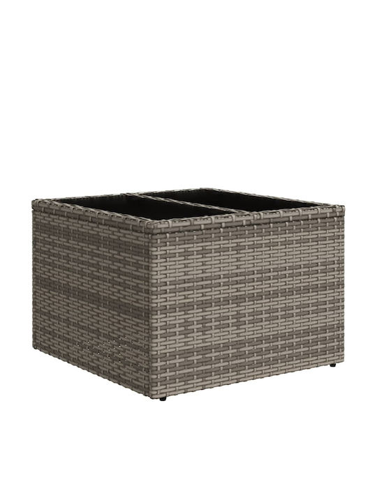 Outdoor Corner Rattan Sofa With Cushions 62x62x69cm
