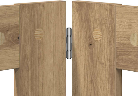 vidaXL Dog Door Made of Metal in Brown Colour 80 x 60 x 60 cm
