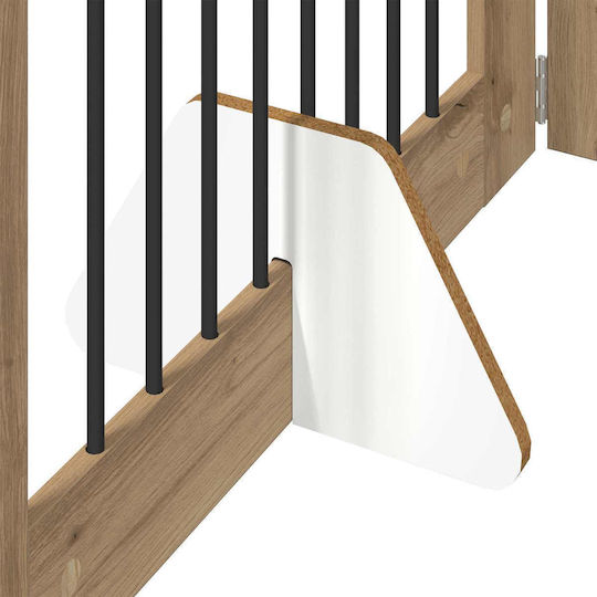 vidaXL Dog Door Made of Metal in Brown Colour 80 x 60 x 60 cm