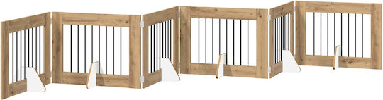 vidaXL Dog Door Made of Metal in Brown Colour 80 x 60 x 60 cm