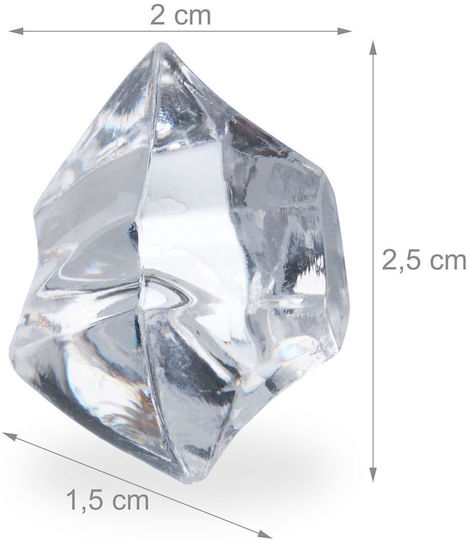 Set 180 Dekorative Diamanten Relaxdays Transparent 2x1,5x2,5 cm