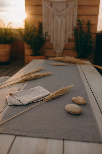 SteweHome Față De Masă Din In Gri 150x50cm