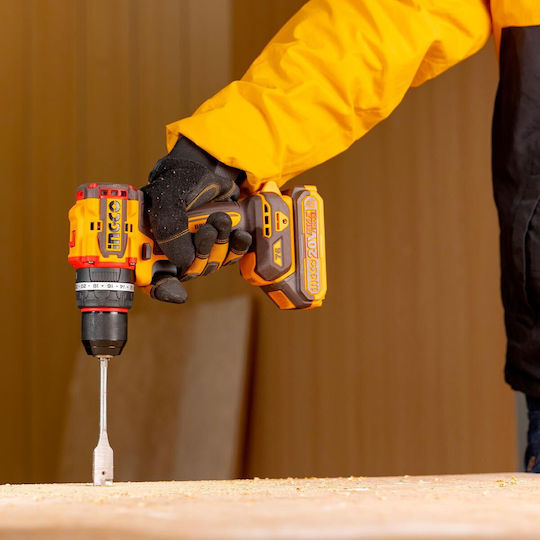Ingco CIDLI207686E Percussive Battery Drill Driver Brushless 20V 2x2Ah