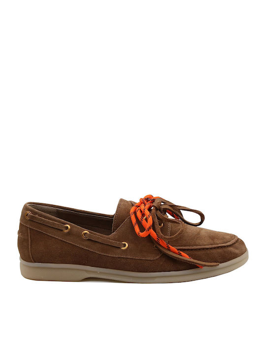 Δερμάτινα Γυναικεία Boat Shoes σε Ταμπά Χρώμα