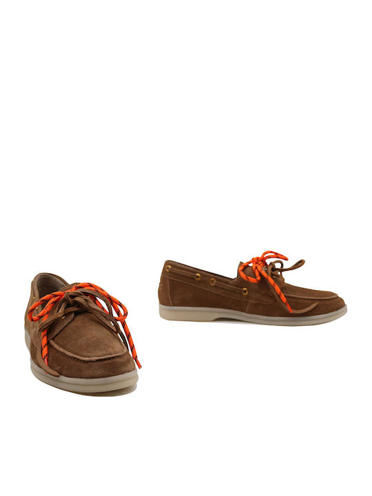 Δερμάτινα Γυναικεία Boat Shoes σε Ταμπά Χρώμα