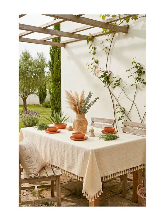 SteweHome Leinen Tischdecke Beige 160x220cm