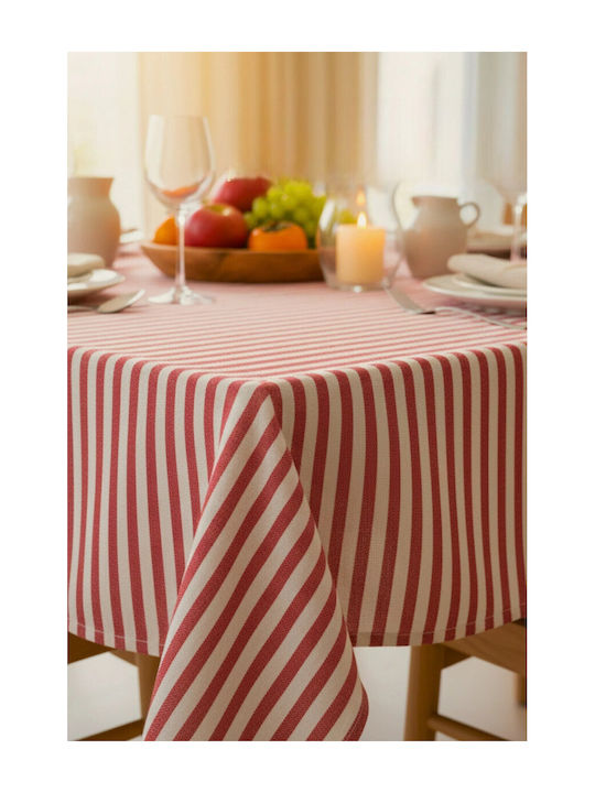 SteweHome Baumwolle Strick Tischdecke Rot 140x180cm