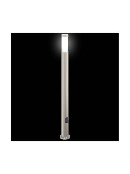 vidaXL Outdoor Small Post Floor Lamp 40W IP44 for E27 Bulb Silver