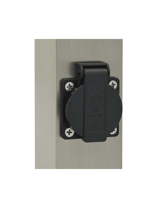 vidaXL Φωτιστικό Κολωνάκι Εξωτερικού Χώρου 40W IP44 για Ντουί E27 Ασημί
