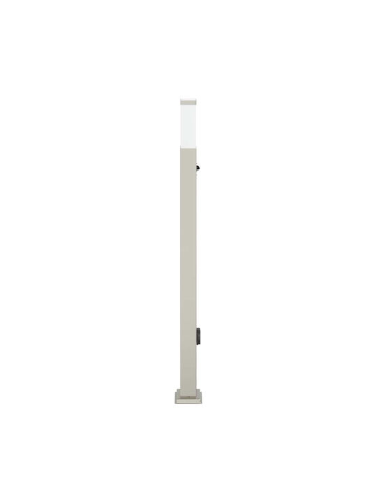 vidaXL Outdoor Small Post Floor Lamp 40W IP44 for E27 Bulb Silver