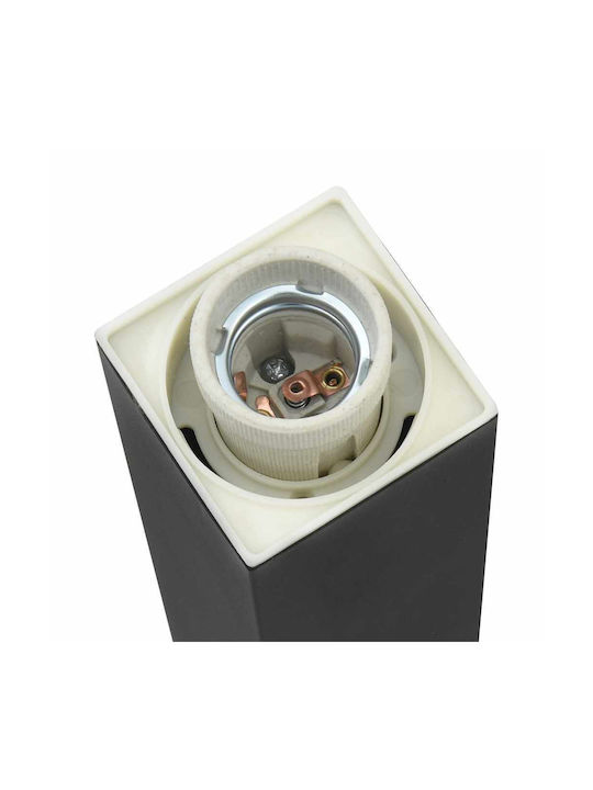 vidaXL Outdoor Small Post Floor Lamp 40W IP44 for E27 Socket Black