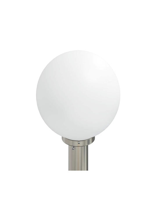 vidaXL Външна Стояща Лампа Малък Пост 40W IP44 За Цокъл E27 Сребрист