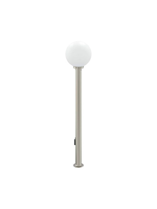 vidaXL Outdoor Small Post Floor Lamp 40W IP44 for E27 Bulb Silver