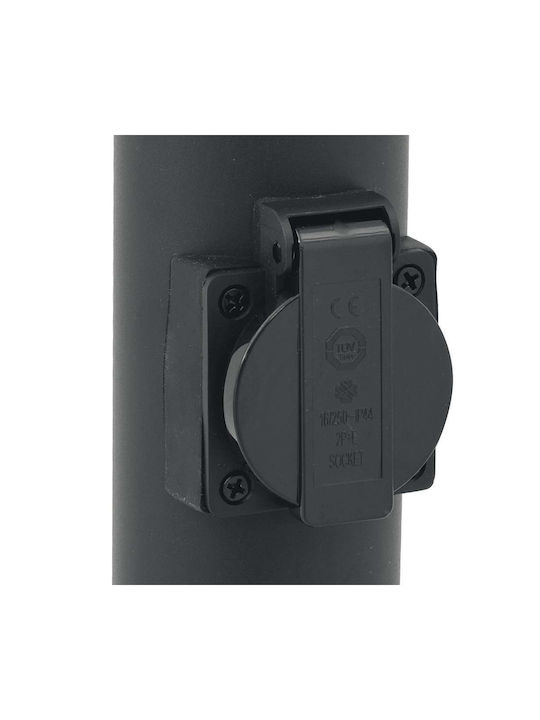 vidaXL Outdoor Small Post Floor Lamp 40W IP44 for E27 Socket Black