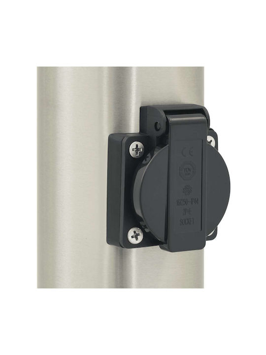 vidaXL Outdoor Small Post Floor Lamp 40W IP44 for E27 Bulb Silver