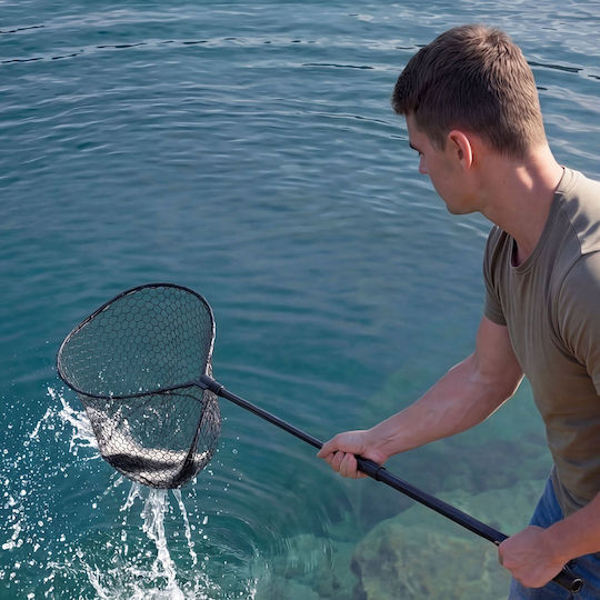 Vevor Foldable Fishing Net Telescopic Aluminum 6063 Handle Silicone Mesh Cwlhjpvcxjdg8b2jv001v0