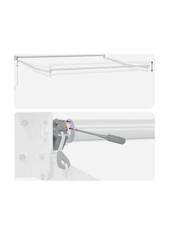 vidaXL Τέντα Βεράντας Γκρι 3x2.5m