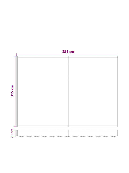 vidaXL Тента За Тераса С LED Бежова 4x3м