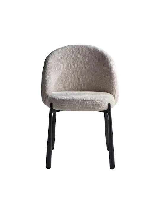 Denna Dining Chairs with Fabric Upholstery Beige 2pcs 52x60x85cm
