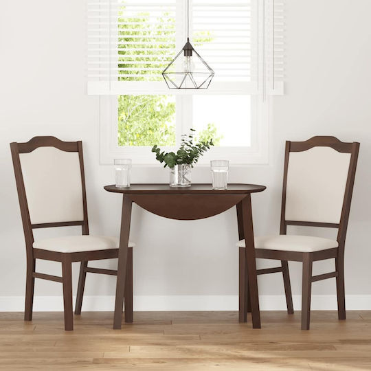 Wooden Brown Dining Chairs 2 Pieces 50.5x54.5x105.5cm