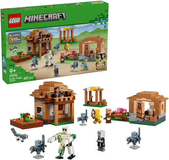 LEGO Minecraft Атака на Evokers в Селото за 9+ Години 607 Бройки