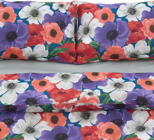 Heinner King Size Bed Sheets Set With Rubber Hugger 180x200cm Nora (4 Pieces)