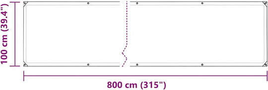 vidaXL Αδιάβροχος Μουσαμάς 8x1μ. Διάφανος