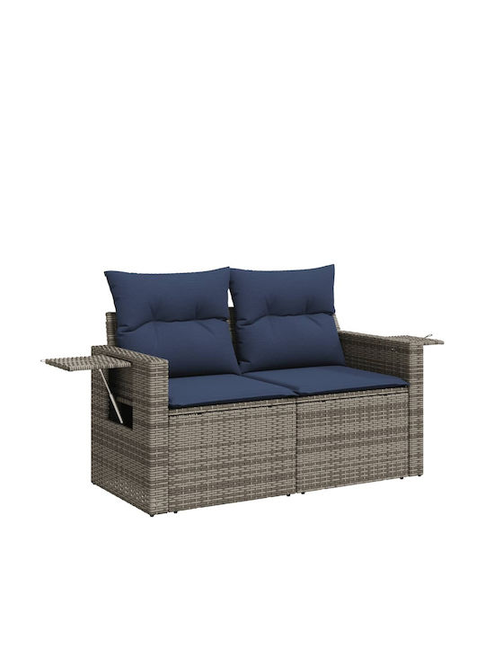 vidaXL Garten- und Outdoor-Möbelsets Typsatz für Wohnbereich 6 Stück Grau mit Kissen