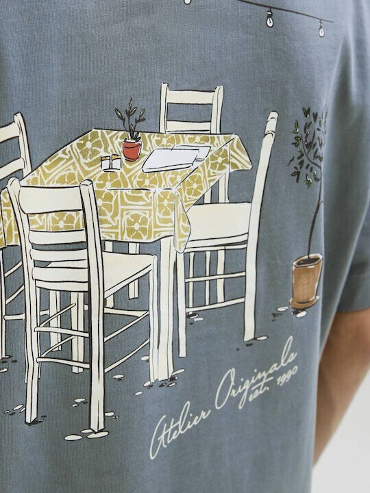 Crew Neck T-shirt Petrol