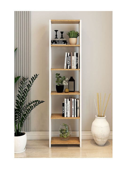 Bibliotecă Albă 40x20x160 cm